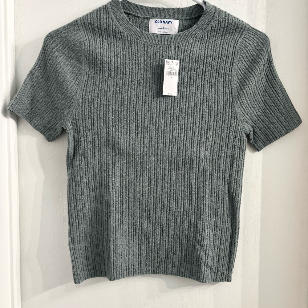 Old Navy Ribbed Knit Top in Green